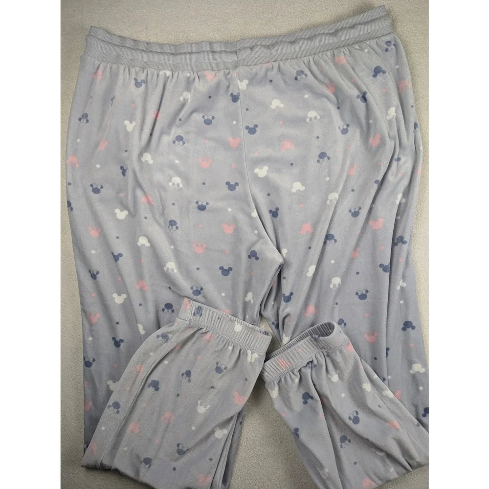 Disney Pajama 2 Piece‎ Set Women's Mickey Silky Stretch Fleece Long Sleeve XXL - Picture 8 of 13